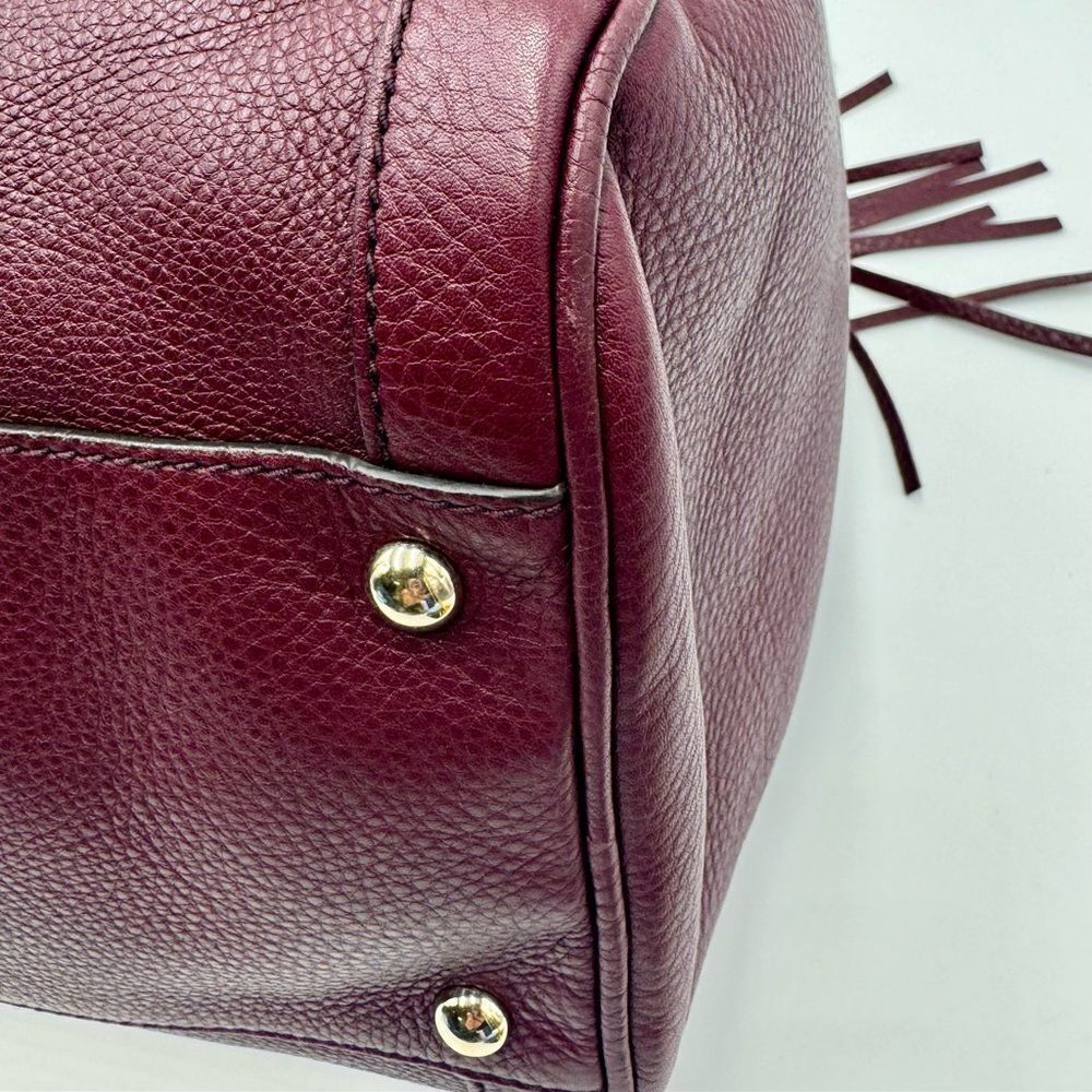 Gucci SoHo Plum Leather Bowler Boston Doctor Bag Interlocking GG Satchel Ex++ - Picture 8 of 16